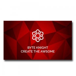 Red Polygonal Business card #VC128