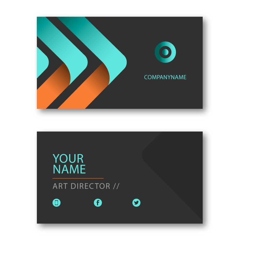 Blue Orange Visiting Card #VC103 - BK Designs