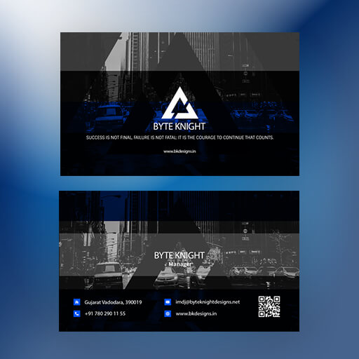 Black And Blue Business Card BC106 1 Black And Blue Business Card BC106
