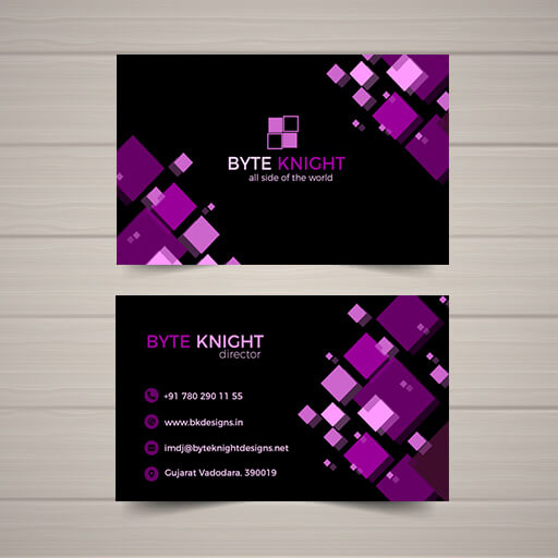 Black Card With Purple Squares BC103 1 Black Card With Purple Squares BC103