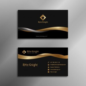 Black and gold business card vc157