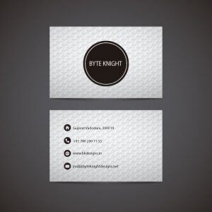 Black and white polygonal business card BC140