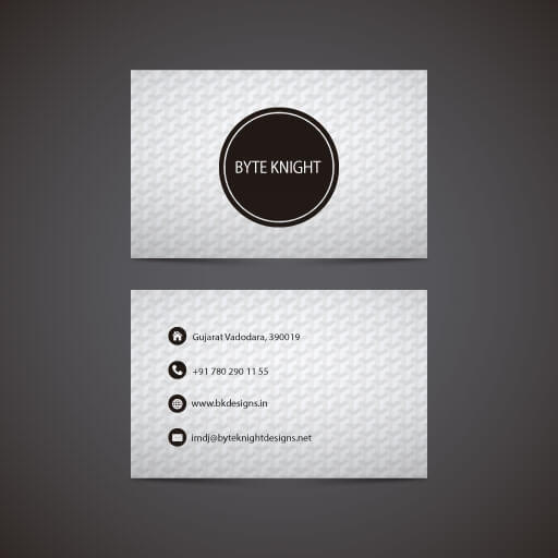 Black and white polygonal business card BC140 1 Black and white polygonal business card BC140