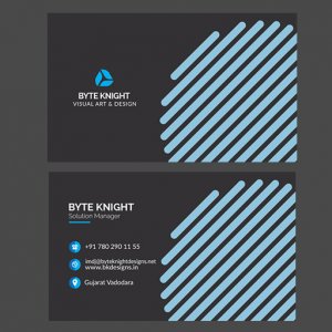 Black geometric business card vc162