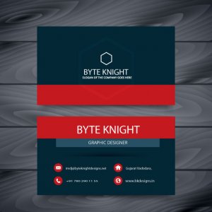 Blue And Red Modern Business Card BC142