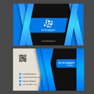 Blue corporate business card template vc166