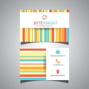 Business Card With Colorful Lines BC146