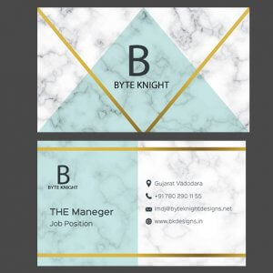 Business Card With Marble Texture vc171