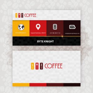 Checkered business card of cafeteria BC163