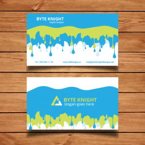 Dripping Paint Business Card Design BC152