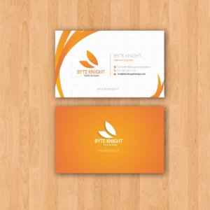 Flat Business Card With Elegant Style vc179