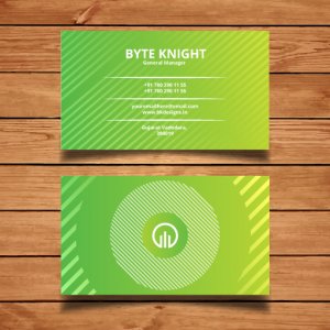 Green Abstract Business Card Design BC154