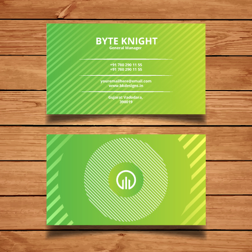 Green Abstract Business Card Design BC154 1 Green Abstract Business Card Design BC154