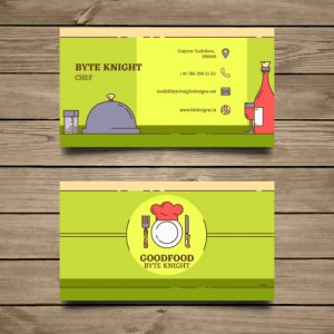 Green Business Card For Restaurants BC165