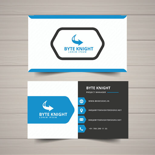Modern White And Blue Business Card BC123 1 Modern White And Blue Business Card BC123