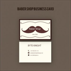 Moustache Barber Shop Card With BC132