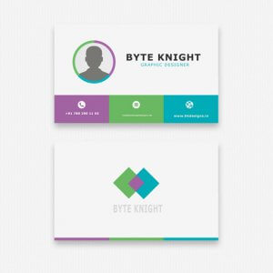 Simple Business Card With Geometric Shapes BC126