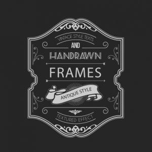 Vintage Handdrawn label Frames VF101