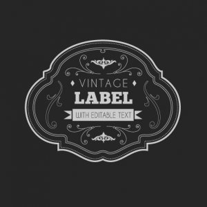 Vintage Handdrawn label Frames VF103