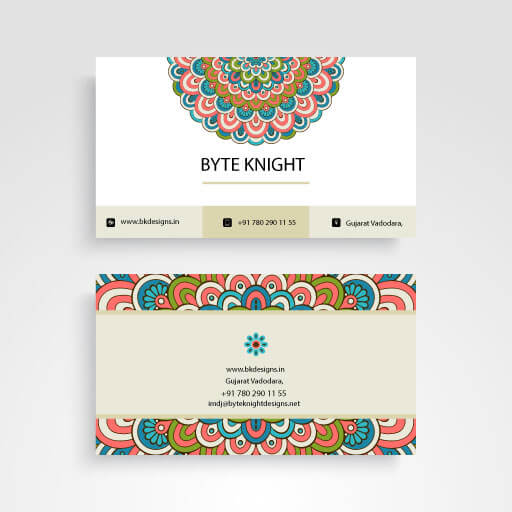 Vintage Ornamental Floral Business Cards BC143 1 Vintage Ornamental Floral Business Cards BC143