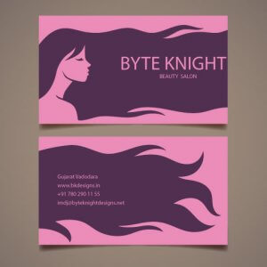 Woman With Long Hair Hairdressing Card BC139