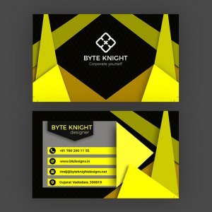 Yellow Modern Business Card vc187