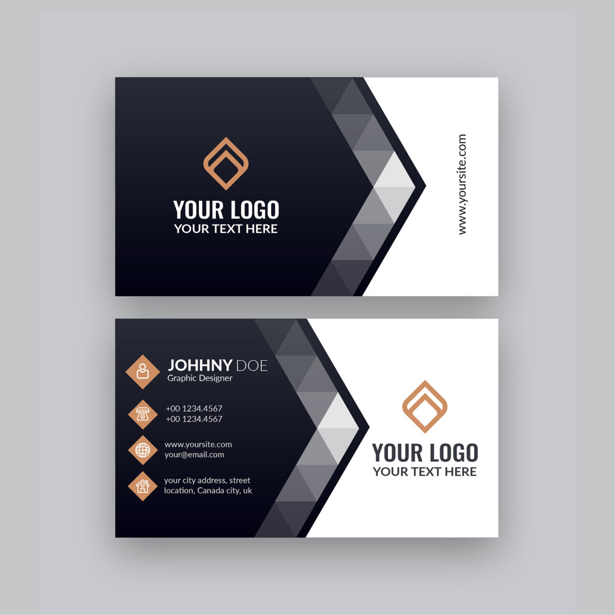 Decent Business Card VC115 BK Designs